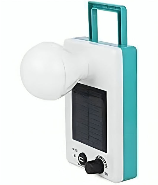 Charkee 12W Plastic LED Bulb with Solar Panel and Electric Bulb Pack of 1