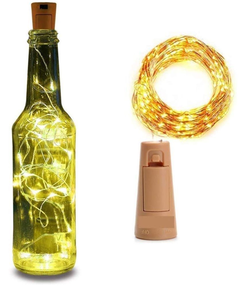 Charkee 20 LED Wine Bottle Cork Lights Copper Wire String Lights, 2M/7.2FT Battery Operated