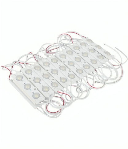 Charkee White 3LED Strip 12V Waterproof Pack of 20