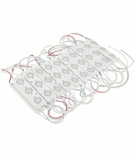 Charkee White 3LED Strip 12V Waterproof Pack of 20