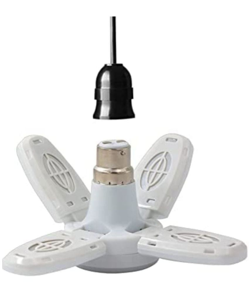 Charkee 25W Cool Day Mini fan Blade 4 Leaf Foldable LED Bulb with Angle Adjustable Ceiling Lights Home