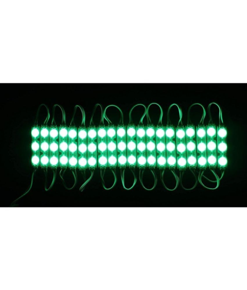 Charkee Green 3LED Strip 12V Waterproof 5730 LED SMD Pack of 20