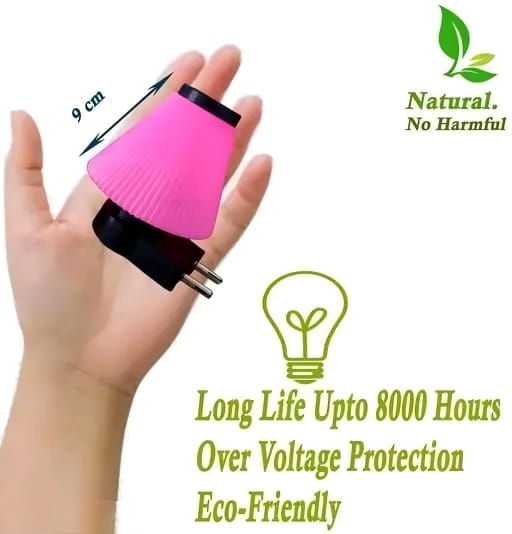 Charkee 0.5W Umbrella Shape LED Night Lamp with Low Power with Plug for,Living Room Pack of 4