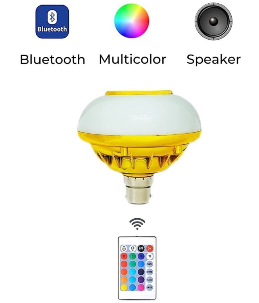 Charkee Multicolor Bluetooth Speaker Music Bulb Light with Remote