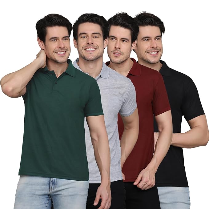 Pack of 3 Polo Neck T-Shirts