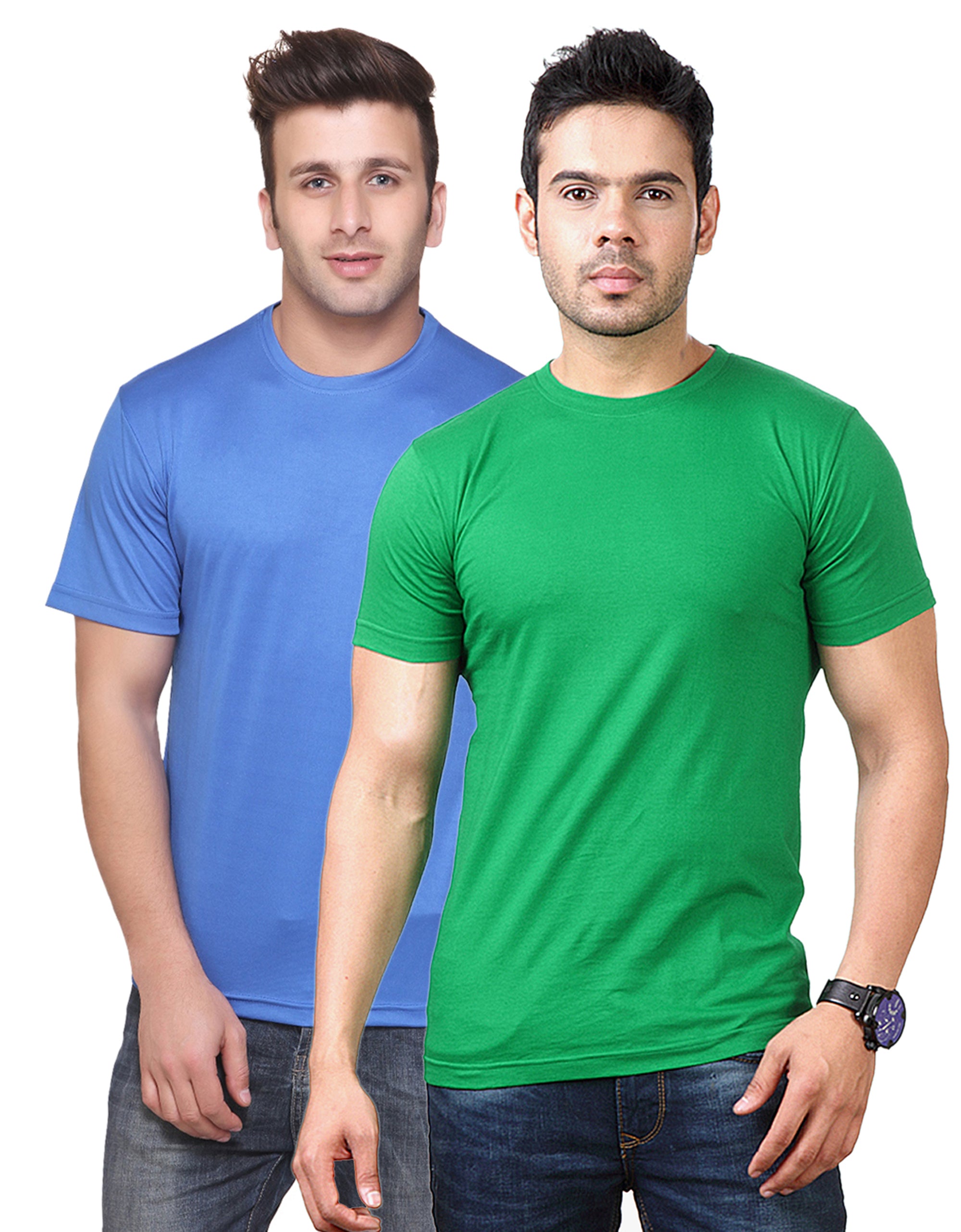 Ketex Round Neck Men's Polyester Blend Dri Fit T-Shirts (Pack of 2)