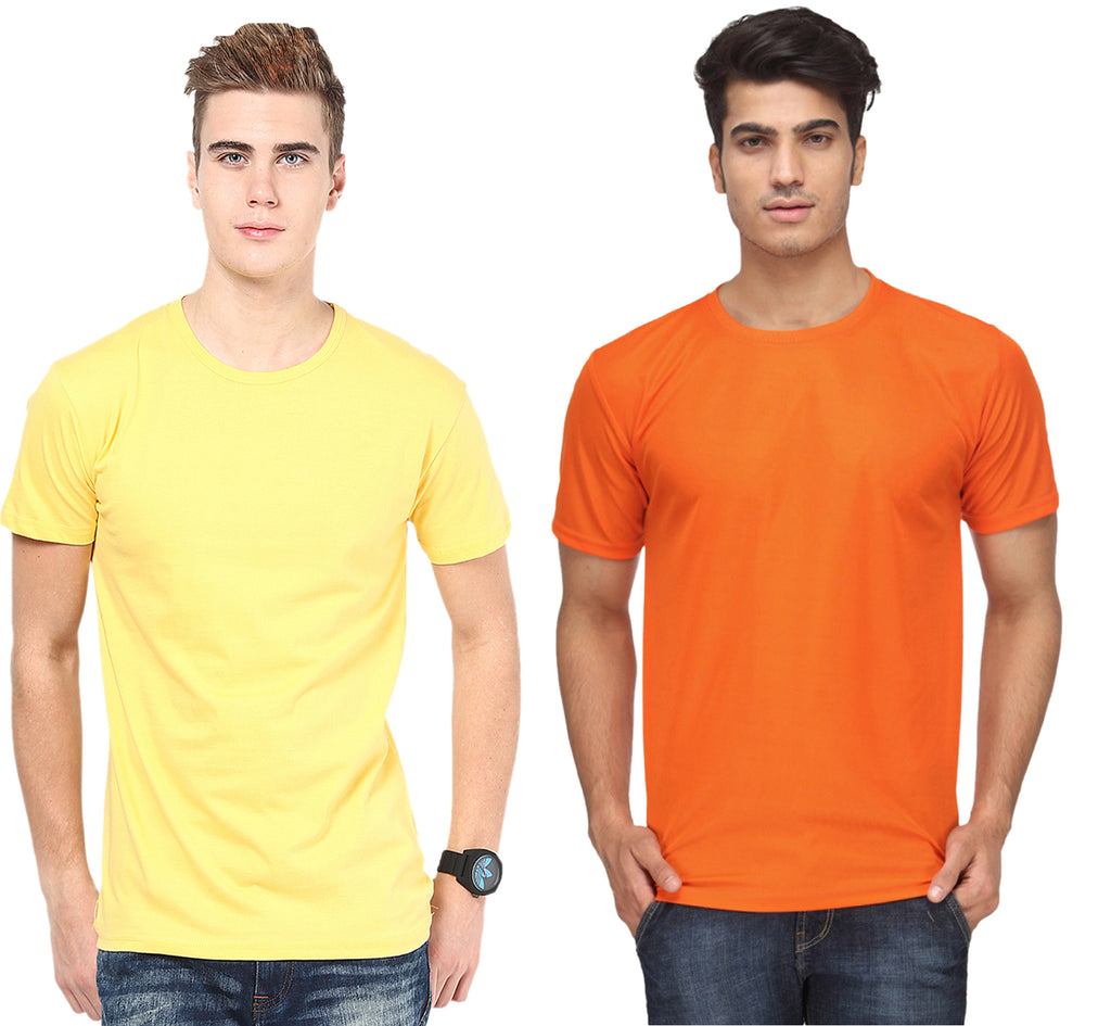 Ketex Round Neck Men's Polyester Blend Dri Fit T-Shirts (Pack of 2)
