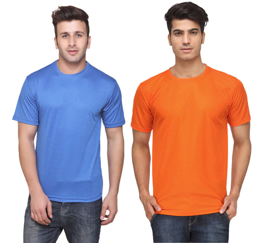 Ketex Round Neck Men's Polyester Blend Dri Fit T-Shirts (Pack of 2)