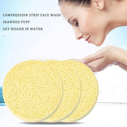 12 PCS Compressed Facial Sponge Face Cleansing Sponges with Storage Container