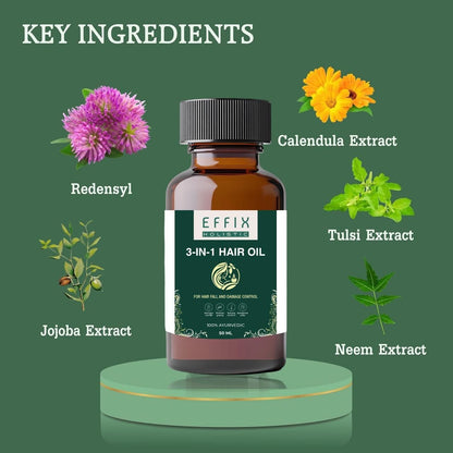 3 in 1 Hair Oil - 50ML