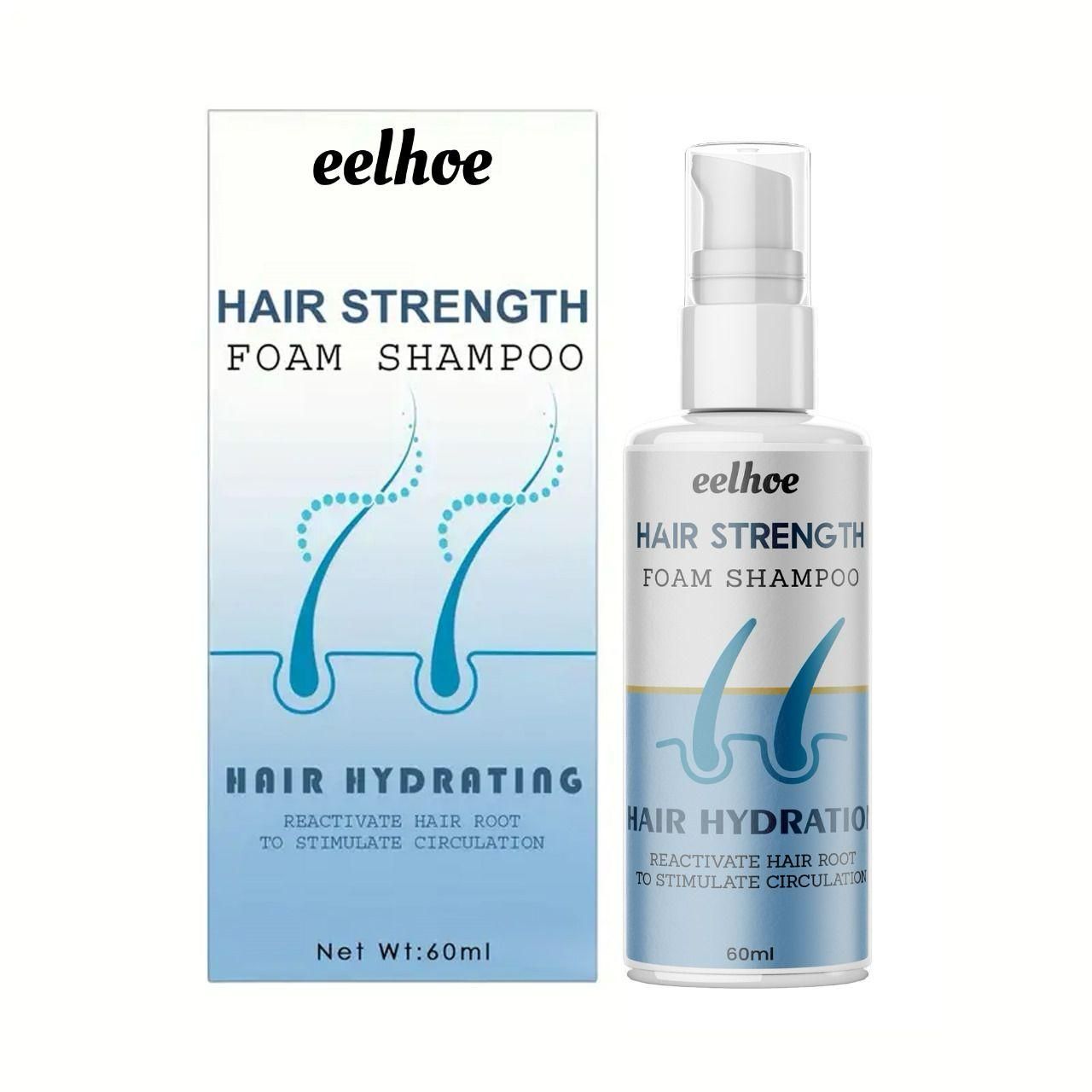 Hair Strength Hair Strength Foam Shampoo, Moisturizing Hair And Scalp 60 Ml
