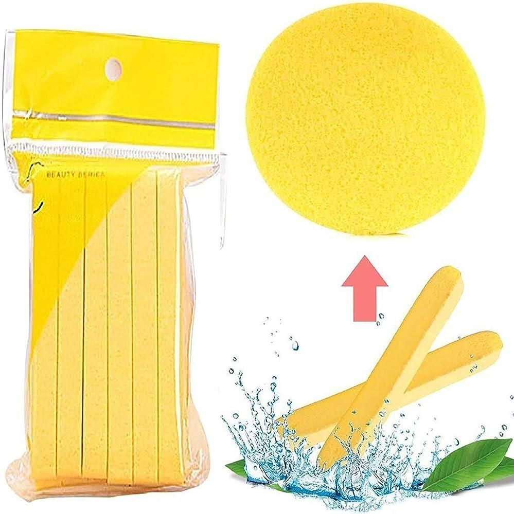 12 PCS Compressed Facial Sponge Face Cleansing Sponges with Storage Container