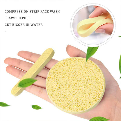 12 PCS Compressed Facial Sponge Face Cleansing Sponges with Storage Container