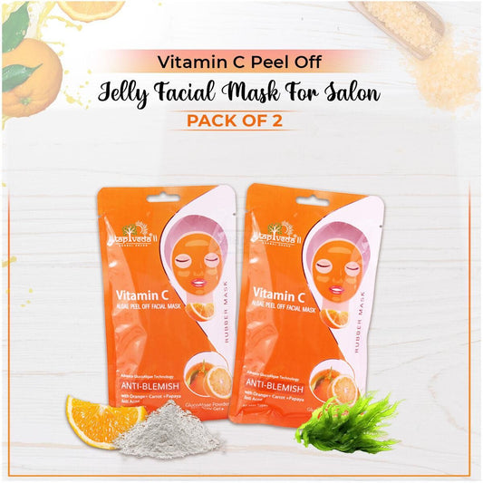 Vitamin C Peel Off Jelly Facial Mask For Salon (Pack Of 2)