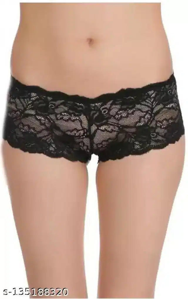 Net Briefs for Women (Black, 4XL)