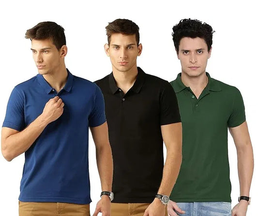 Cotton Polo T-Shirt (Pack of 3)