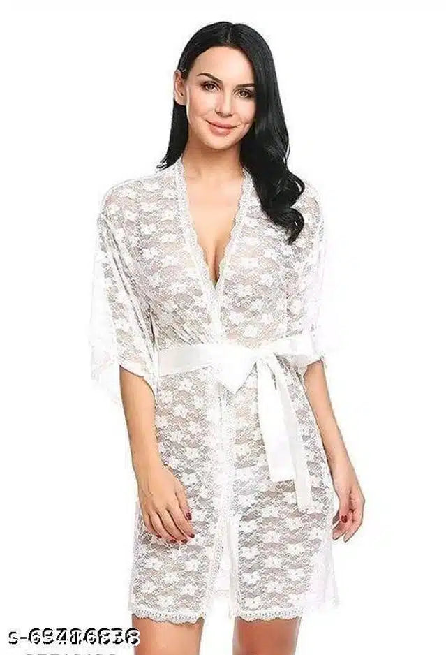 Babydolls for Women (White, Free Size) (Set of 1)