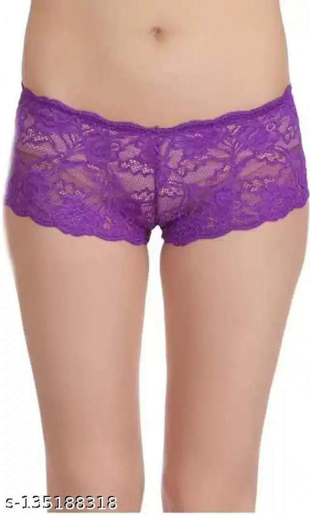 Net Briefs for Women (Purple, XXXL)