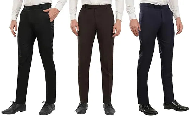 Cotton Blend Trouser for Men Pack of 3